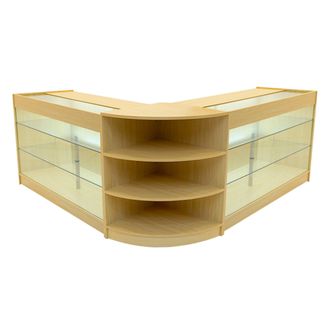 MonsterShop Apollo LED Shop Counter Set LM60 & 2 x K1500 - Maple in Beige