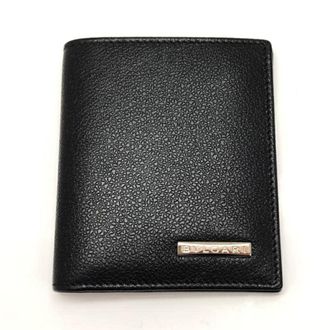 Bulgari Black Leather Wallet (Bi-Fold) (Pre-Owned)