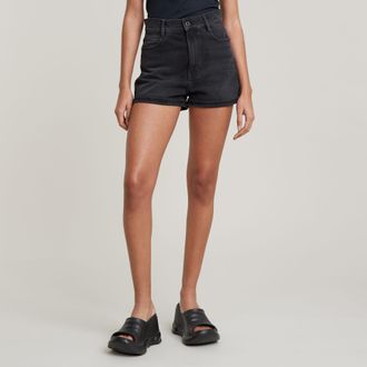 G-Star Womens G-Star RAW Tedie Ultra High Denim Shorts - Black - Size 25 (Waist)