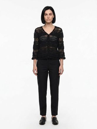 Dolce & Gabbana Lace Cotton Cardigan - Black