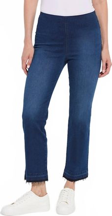 Lyss&eacute; Womens Ankle Baby Boot Premium Denim Jeans In Indigo Black
