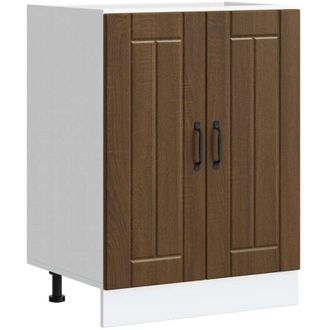 vidaXL Sink Base Cabinet Lucca Brown Oak Engineered Wood Vidaxl