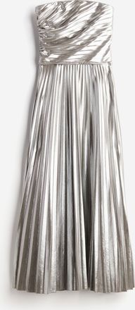H&M Bandeau-Kleid mit Falten - Silber
