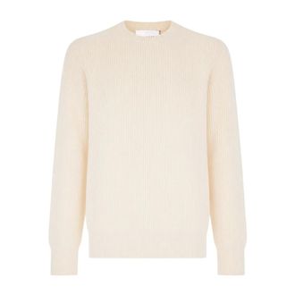 Amaranto Jersey de cuello redondo acanalado - Knitwear - Hombre - Beige - XL