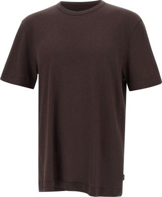 HUGO BOSS H-Taut T-shirt - Heren - T-shirts - Bruin - M - Katoen - Tops