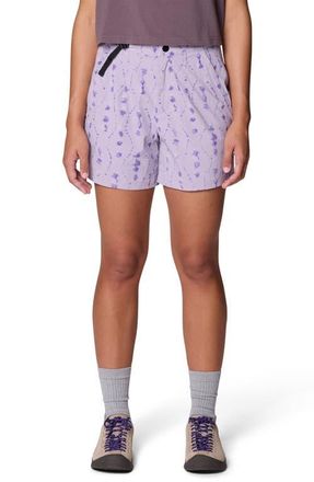 Mountain Hardwear Peak Rambler Water Repellent Shorts in Atmospheric Cascade Print at Nordstrom, Size 12