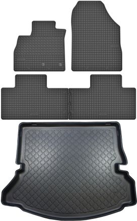 OEM Renault Grand Scenic Iv Minivan Desde Diciembre De 2016. Juego De Alfombrillas De Goma Para Coche Y Alfombrilla Para Maletero