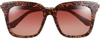 DIFF Eyewear Bella 54mm Square Sunglasses in Animal /Brown Gradient at Nordstrom Rack