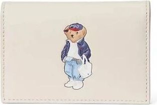 Polo Ralph Lauren Bear Card Holder - Dames - Portefeuilles - Beige - ONE Size - Leer - Accessoires