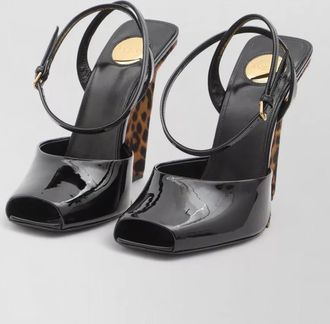 Saint Laurent la scandale wedge open toe sandals