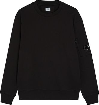 C.P. Company Logo Cotton Sweatshirt - Black - XL