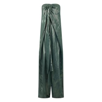 Alberta Ferretti Strapless Jumpsuit - female - Alberta Ferretti - Jumpsuits - Green - S - Jumpsuits & Playsuits