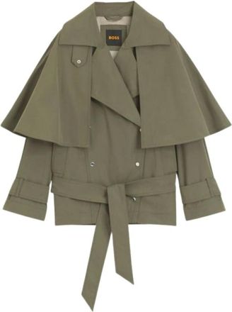 HUGO BOSS Donna, Cappotti, Verde, L, new