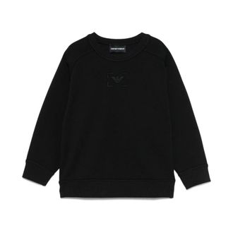 Armani Kids Sweatshirts, male, Blue, 10 Y, Embroidered Eagle Sweatshirt