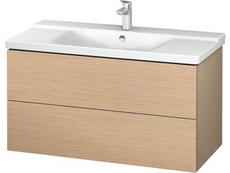 Duravit Duravit L-cube Mueble De Pared 1020mm, Profundidad 481, 2 Cajones, Adecuado Para P3 Comfort Art&iacute;culo 233210, Color: Roble Cepillado Chapa De Madera Au