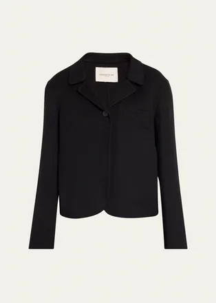 Lafayette 148 New York Boxy Wool-Cashmere Blazer