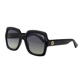 Gucci Gg1337S Vierkante Zonnebril - Dames - Accessoires - Zwart - Maat: 54 MM