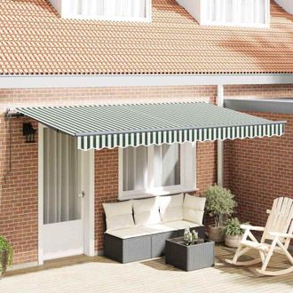 vidaXL Toldo Retr&aacute;ctil Verde 400 X 200 Cm Tela Vidaxl