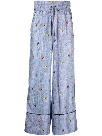 Romeo Hunte Pantaloni a righe - Blu