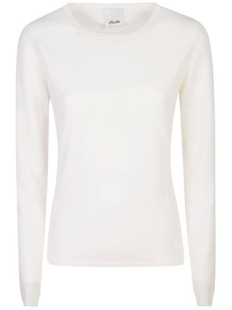 Allude crew-neck jumper - women - Cashmere/Wool - L - White