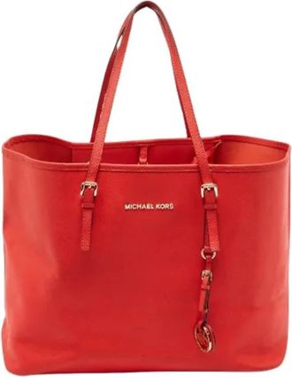 Michael Kors Pre-owned Tote Bag - Dames - Vintage Shopper - Rood - ONE Size - Leer - Vintage