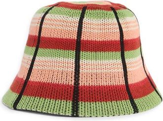 Brixton Redding Knit Bucket Hat in Peach Cobbler Multi Stripe at Nordstrom, Size X-Small/small
