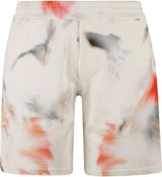 Alexander McQueen Obscure Flower Katoenen Shorts - Heren - Korte Broeken - Veelkleurig - L - Katoen - Korte Broeken