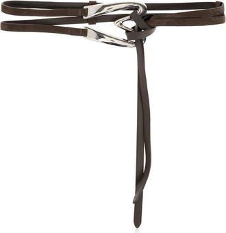 Moschino Suede Riem - Dames - Riemen - Bruin - 85 CM - Leer - Accessoires