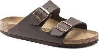Birkenstock Womens Arizona Birko Flor Sandal In Dark Brown