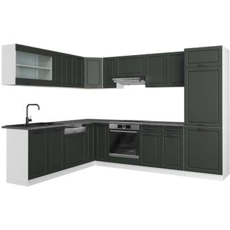 Vicco Cocina Esquinera R-line, Antracita Casa De Campo/blanco, 227 X 287 Cm, Et Antracita