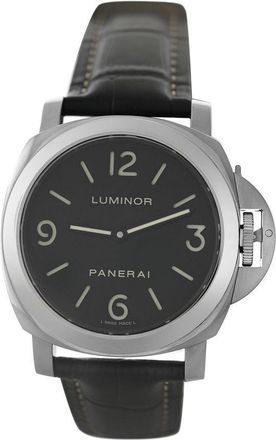 Officine Panerai Pre-owned Panerai Luminor Base Black Dial Mens Watch PAM00112