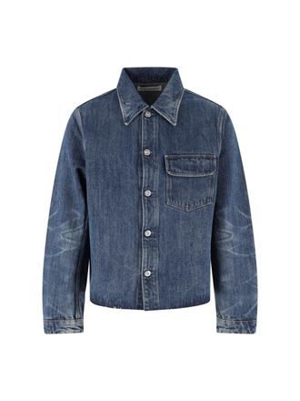 Our Legacy Blue Faded Cropped Denim Jacket