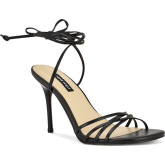 Nine West Opela Ankle Wrap Sandal in Black at Nordstrom, Size 6.5