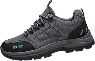 Generic Fashion Four Men Sneakers Hiking Shoes Flat Bottom Non Comfortable Mens Sneaker Slippers Size 11 (Grey, 6.5)