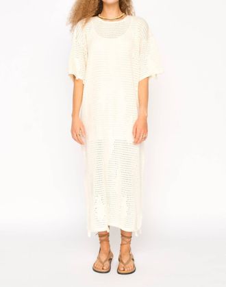 Mirth Madagascar Pointelle Dress In Bone