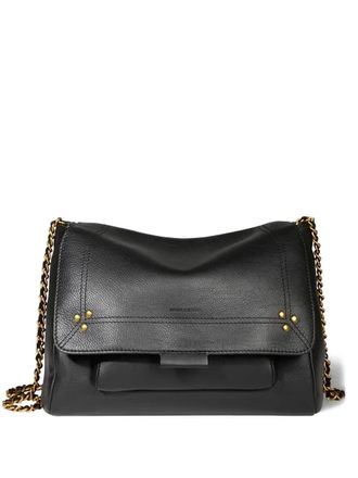 Jerome Dreyfuss Lulu M chain shoulder bag - women - CALFSKIN/Goat Skin/Cotton - OS - Black