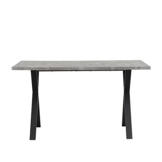 STILVORA Mesa De Comedor En Mdf Con Patas Cruzadas - 140&times;80&times;76 Cm, Dise&ntilde;o Minimalista Moderno, Negro