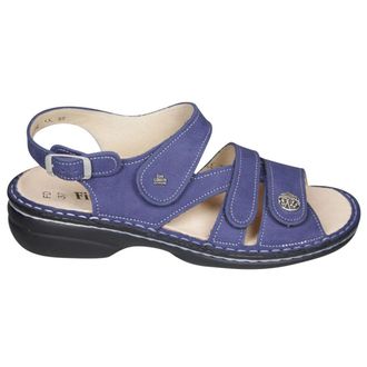 Finn Comfort Gomera Leather Synthetic Womens Hook and loop Sandals - Royal - Size:UK 7.5