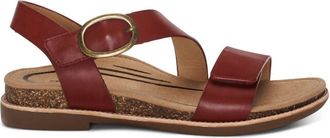 Aetrex Womens Tamara Adjustable Low Heel Sandal In Red