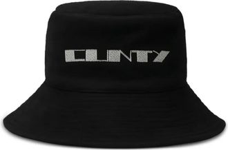 Rick Owens Cappello bucket con logo - Nero