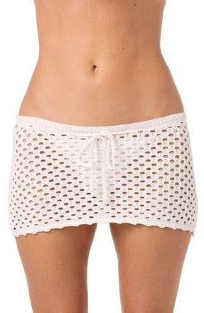 O'Neill Zooey Open Stitch Cover-Up Miniskirt in Vanilla at Nordstrom, Size X-Small