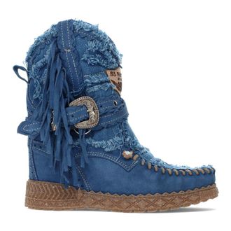 El Vaquero Ankle Boots, female, Blue, Size: 10 US Arya Ankle Boots