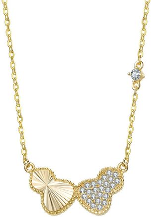 Rachel Glauber 14K Plated Cz Statement Necklace