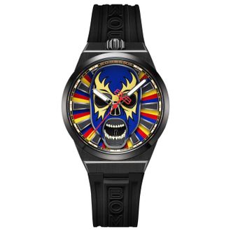 Bomberg Watches Mens BOLT-68 Neo Lucha Libre 43mm Quartz Watch BF43H3PBA.03-2.12