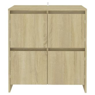 Berkfield Home Sideboard Sonoma Oak 70x41x75 cm Engineered Wood in Light Tan | Size: 70 x 41 x 75 cm