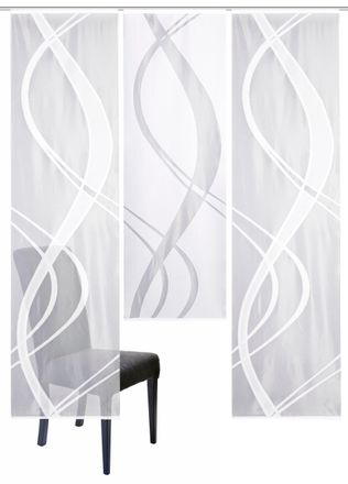 Home Wohnideen Schiebegardine »TIBASA« Paneelwagen 3 Stk. tlg. halbtransparent