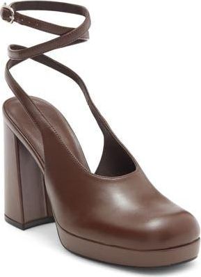 Jeffrey Campbell Vivre Ankle Strap Platform Pump in Espresso at Nordstrom Rack, Size 9.5