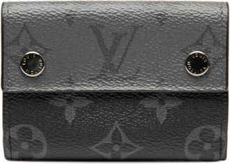 Louis Vuitton Black Pvc Leather Wallet (Tri-Fold) (Pre-Owned)