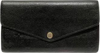 Louis Vuitton Pre-owned Wallets, male, Black, Size: ONE SIZE Pre-owned Porte Feuille Sarah Monogram Empreinte Long Wallet