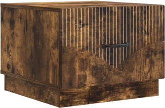 vidaXL Mesa De Caf&eacute; Roble Ahumado 49 X 50 X 37 Cm Madera De Ingenier&iacute;a Vidaxl